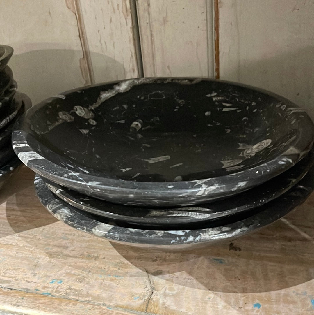 Black Marble Bowls 7”