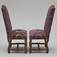 Renzo Mongiardino Baroque Dining Chairs – Hand-Carved Walnut & Silk Damask Upholstery