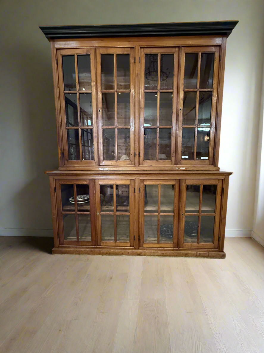 Large Glass Cabinet from School in Belgium