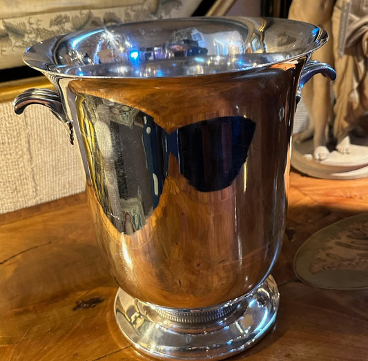 Silver Plated Champagne Bucket with Side Raised Handles