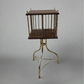 Brass and Wood Revolving Bookcase Square 3 Legs