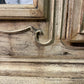 19th Century French Hutch with Glass Doors 3 Drawers with Brass Handles Blue Inside