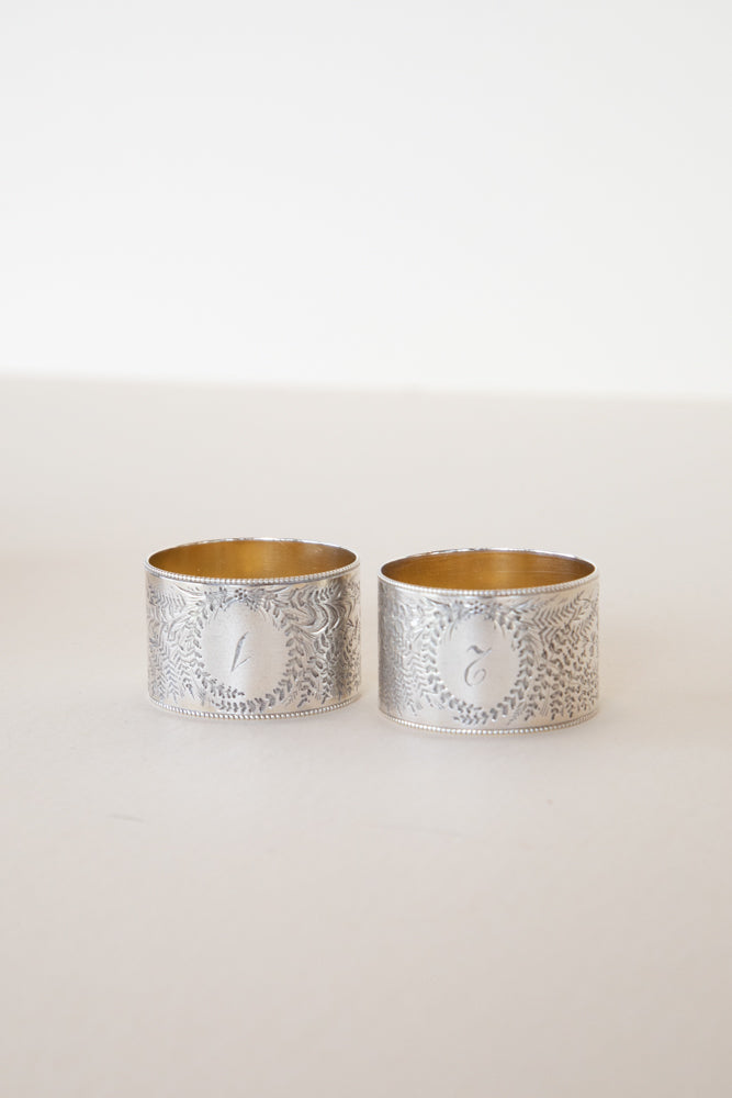 Silverplate Napkin Rings in Box