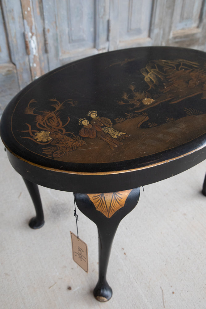 Ebonised Hand Painted Chinoiserie Coffee Table