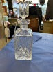 Square Cut Glass Decanter with Lid UK 1920