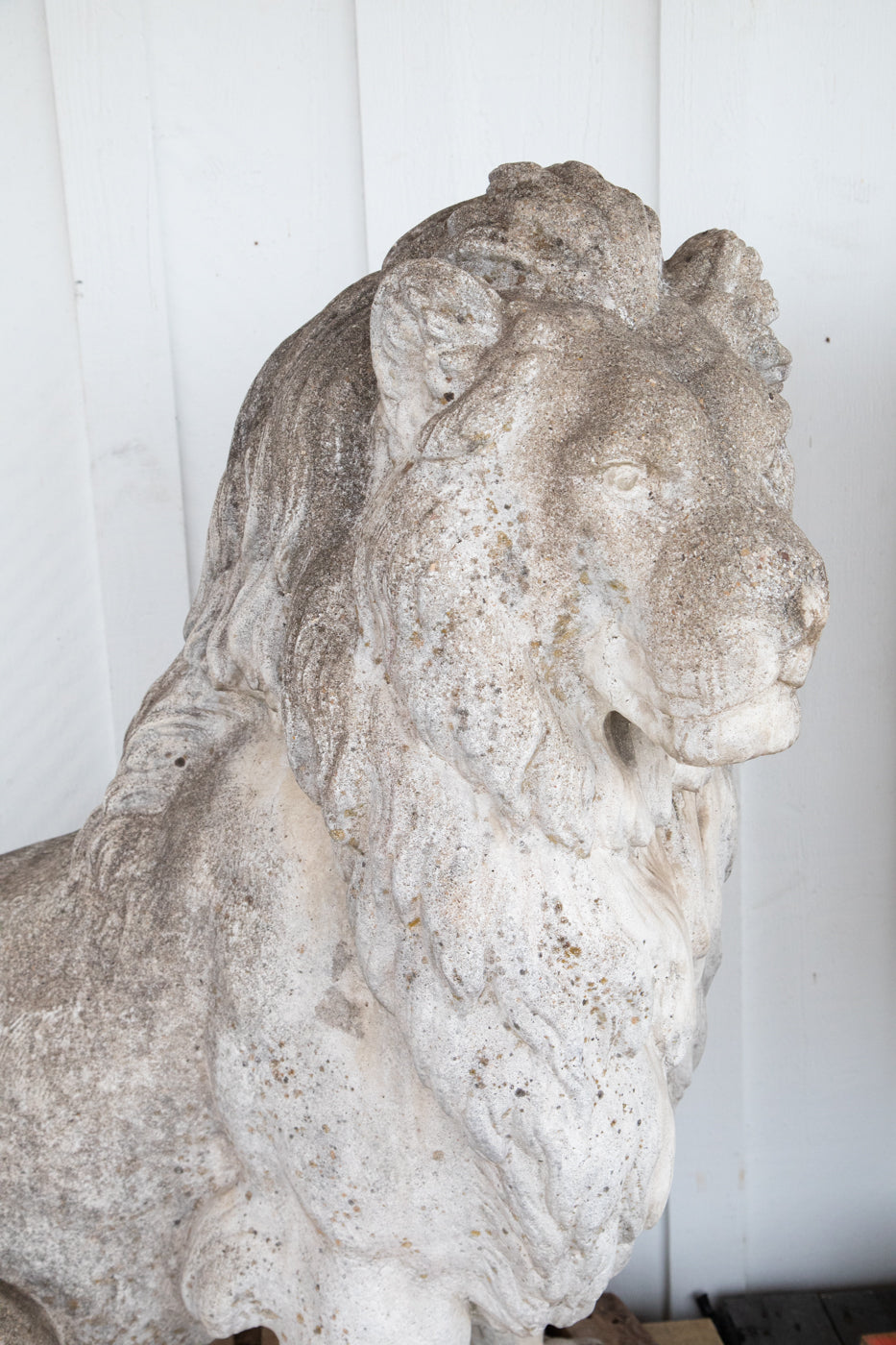 Exquisite 53” Tall Concrete Lions - A Pair