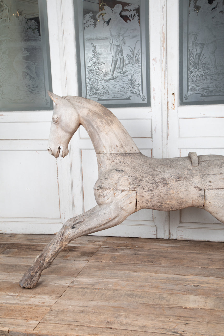Hardwood Spanish Horse Sculptures Circa 1900