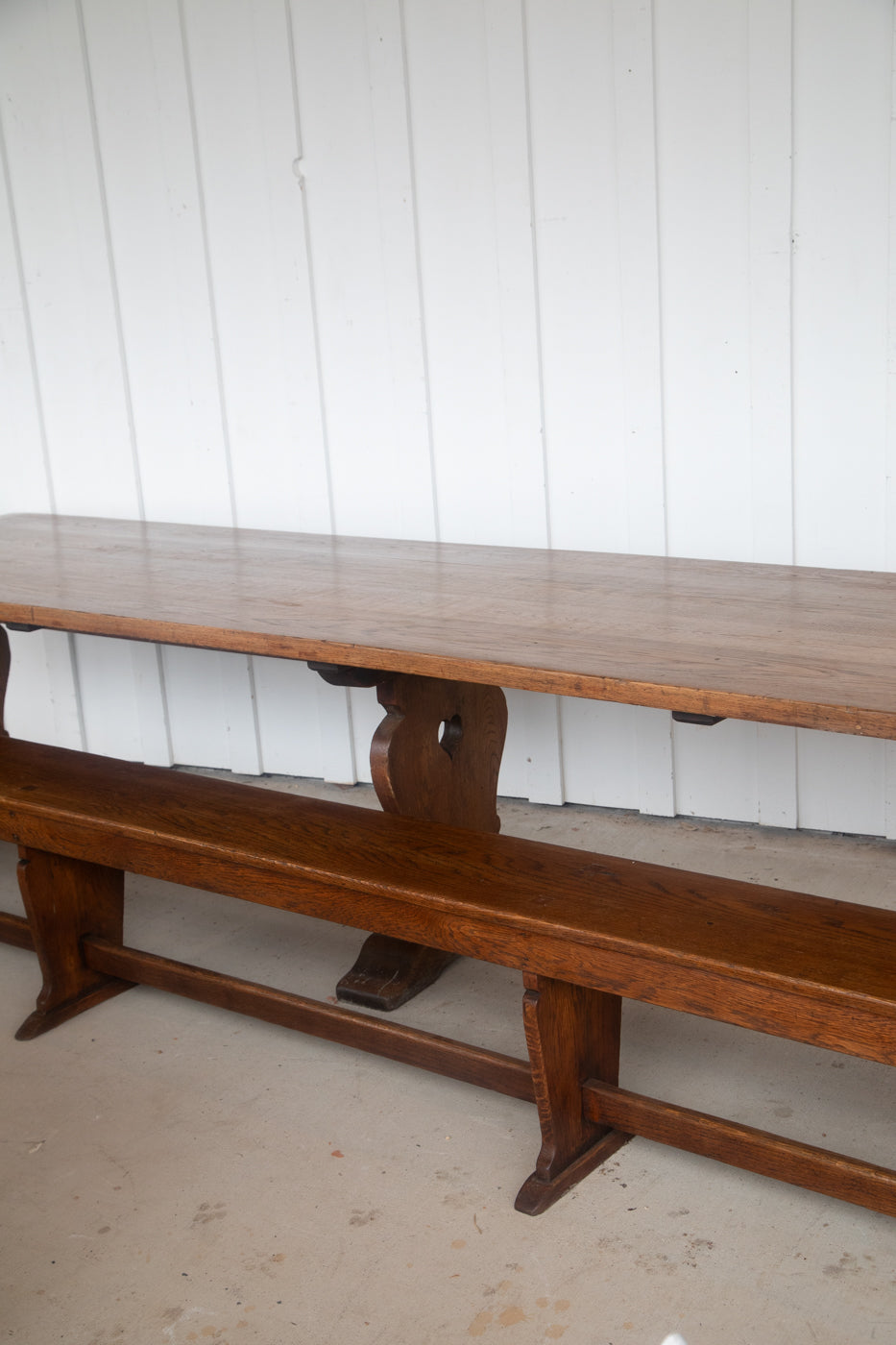 12 ft Oak Refectory Table with Benches Kings School Canterbury