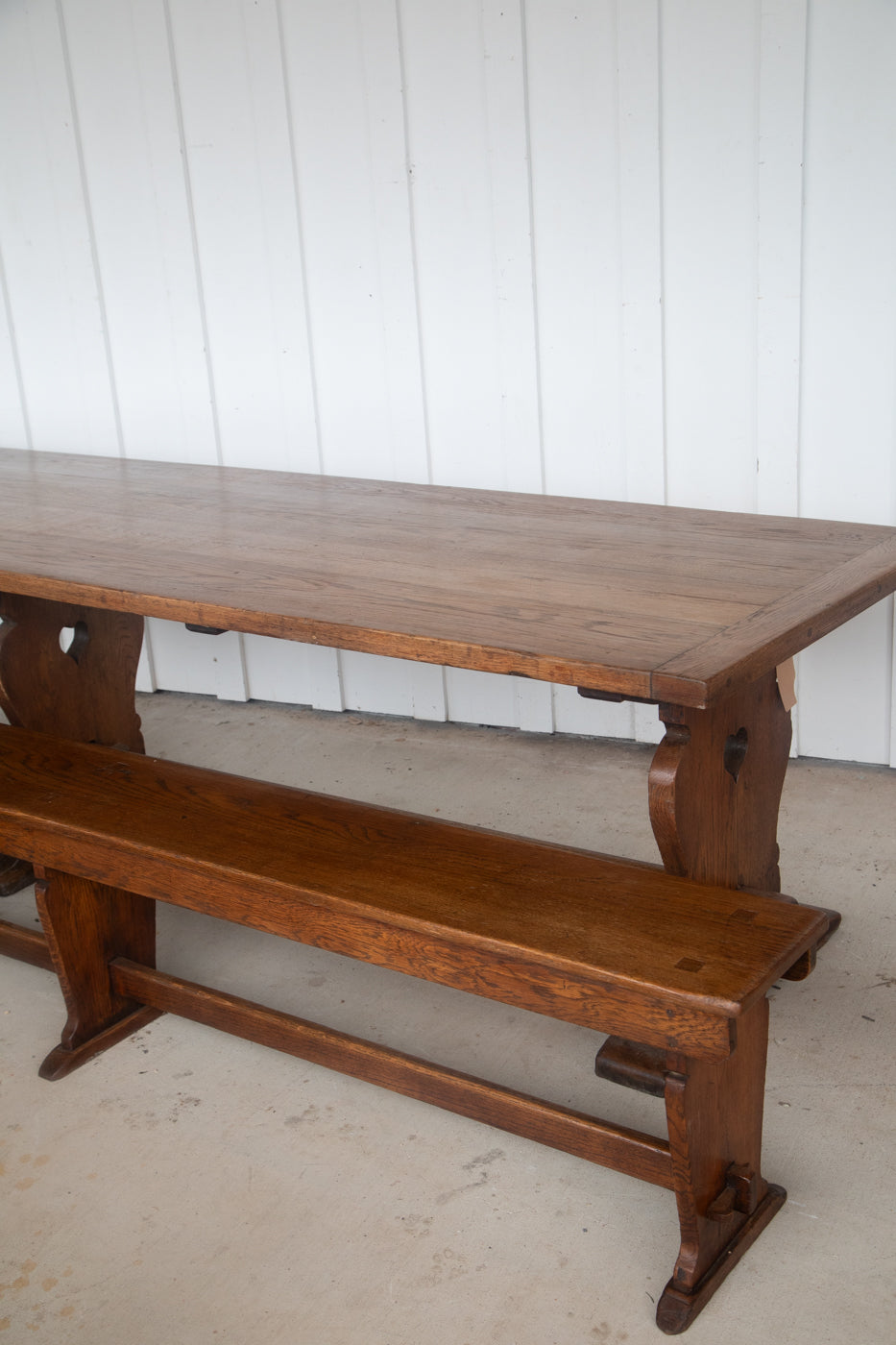 12' Oak Refectory Table with Benches Kings School Canterbury