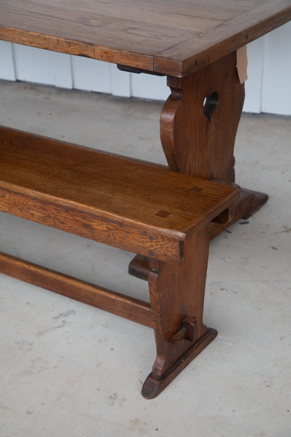 12' Oak Refectory Table with Benches Kings School Canterbury