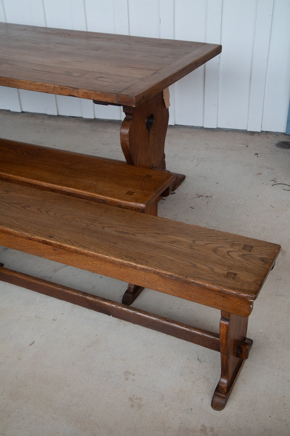 12' Oak Refectory Table with Benches Kings School Canterbury