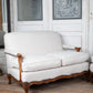 Italian Walnut Framed Upholstered Sofa