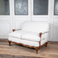 Italian Walnut Framed Upholstered Sofa