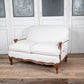 Italian Walnut Framed Upholstered Sofa