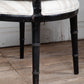 Set of 6 Black Faux Bois Arm Chairs