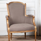 Louis XVI Style Gilt Bergere Armchair