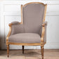 Louis XVI Style Gilt Bergere Armchair