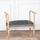 Louis XVI Original Painted Upholstered Stool with Raised Ends