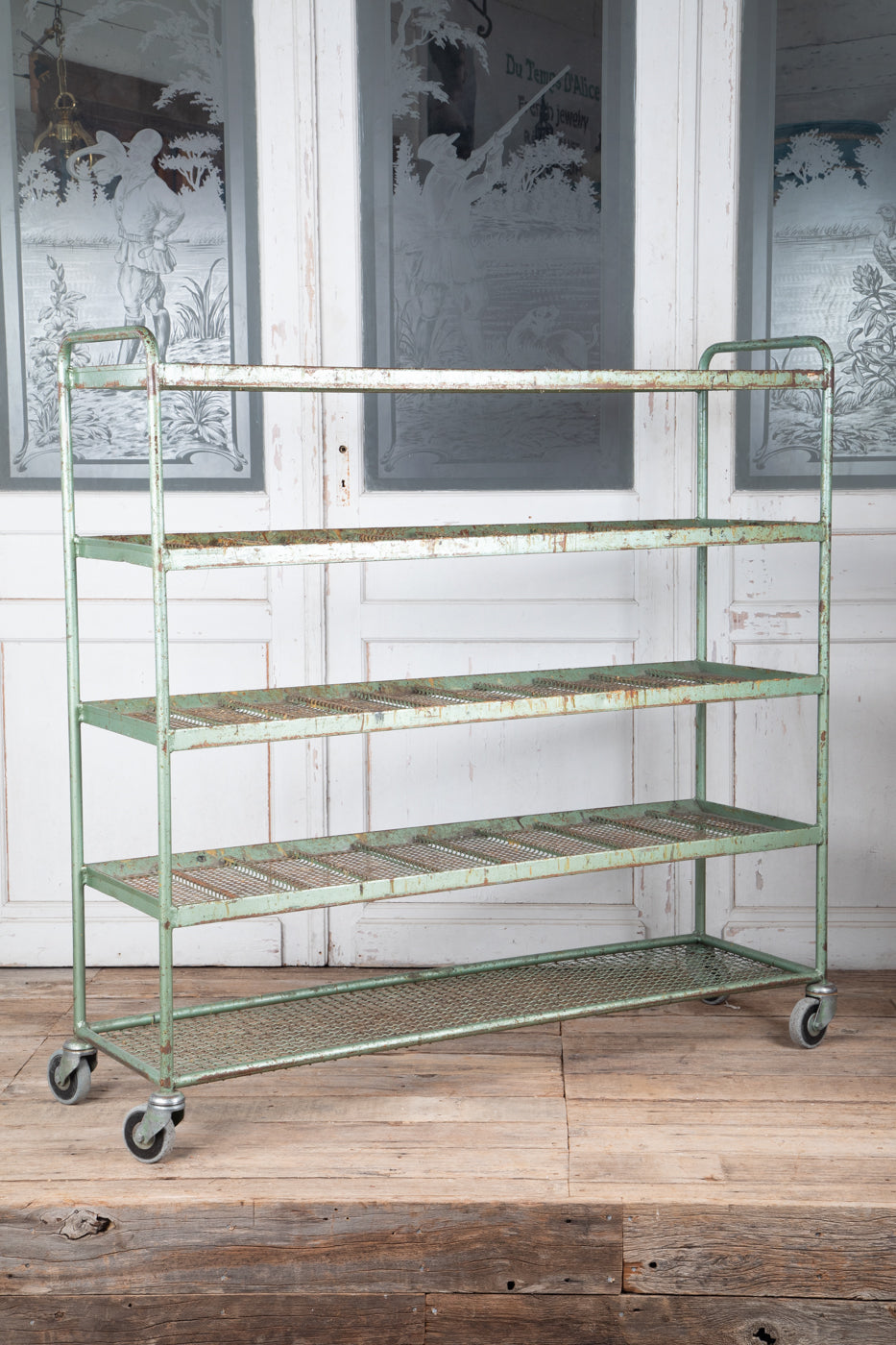 Large Industrial Rolling Cart Green