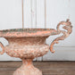 19th Century Original Pink and White  Painted Patina Twin Handled Urn