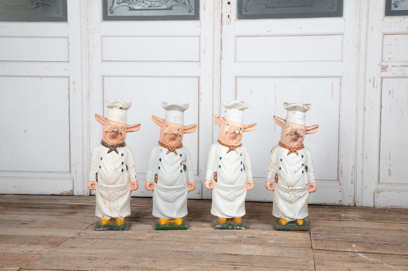 Cast Iron Pig Chefs Priced Per