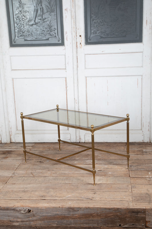 Brass and Glass Cocktail Table