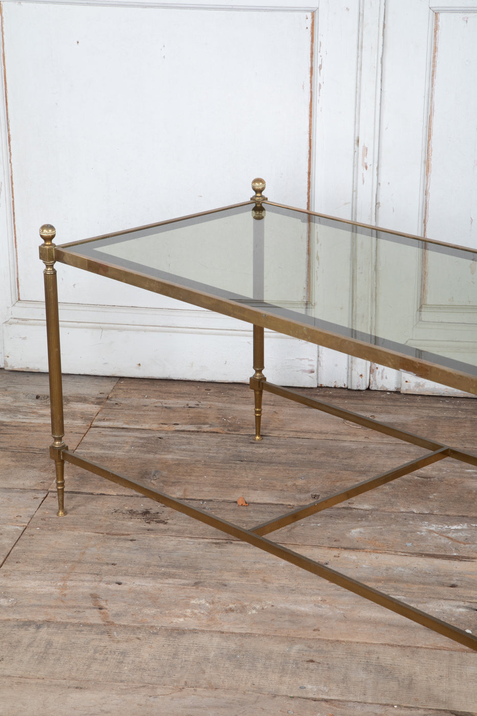 Brass and Glass Cocktail Table