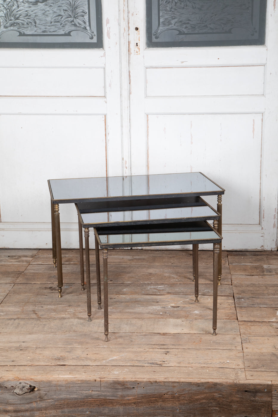 Set of 3 Glass Stacking Tables