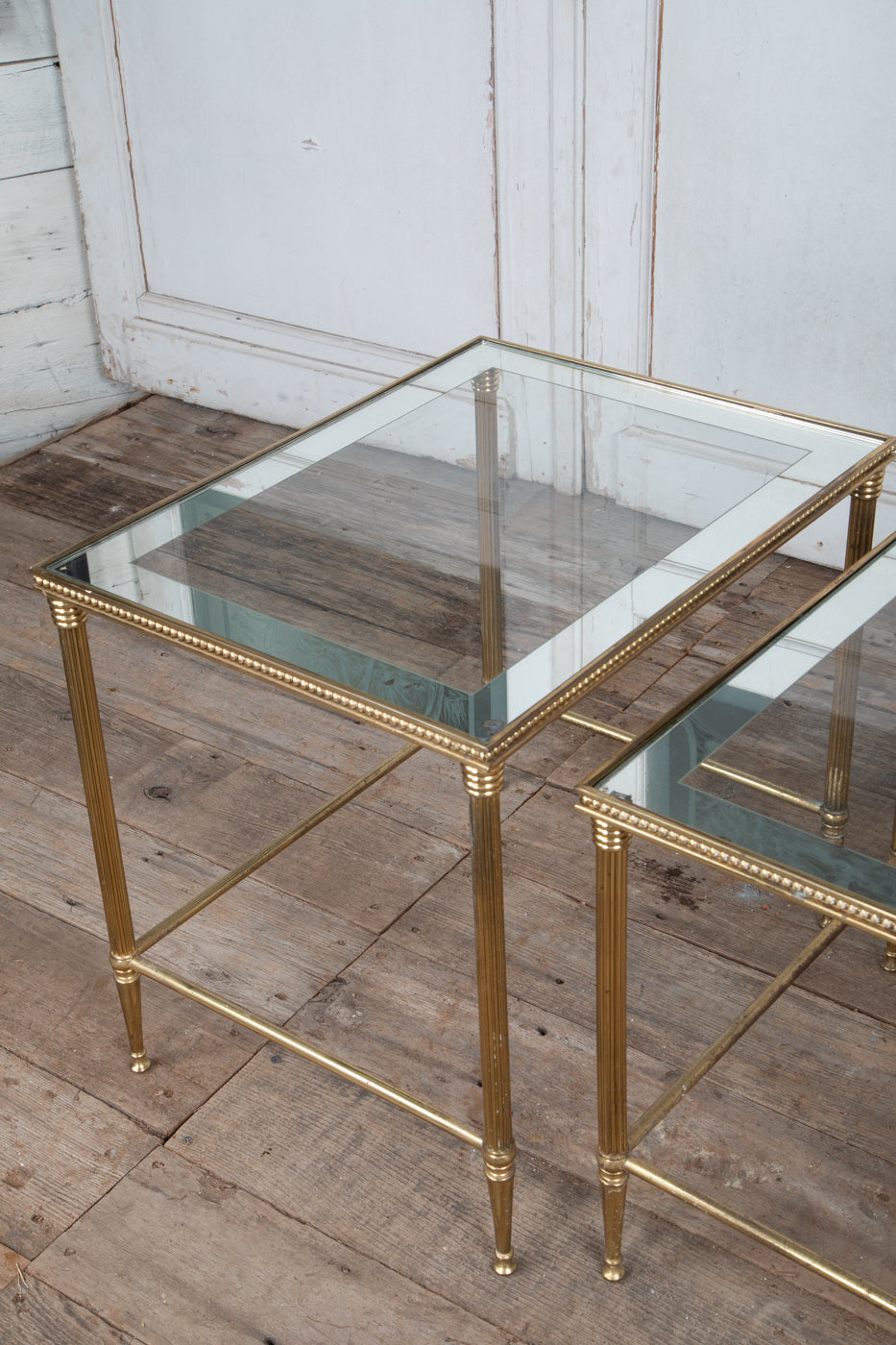 Glass Nesting Tables Set of 3