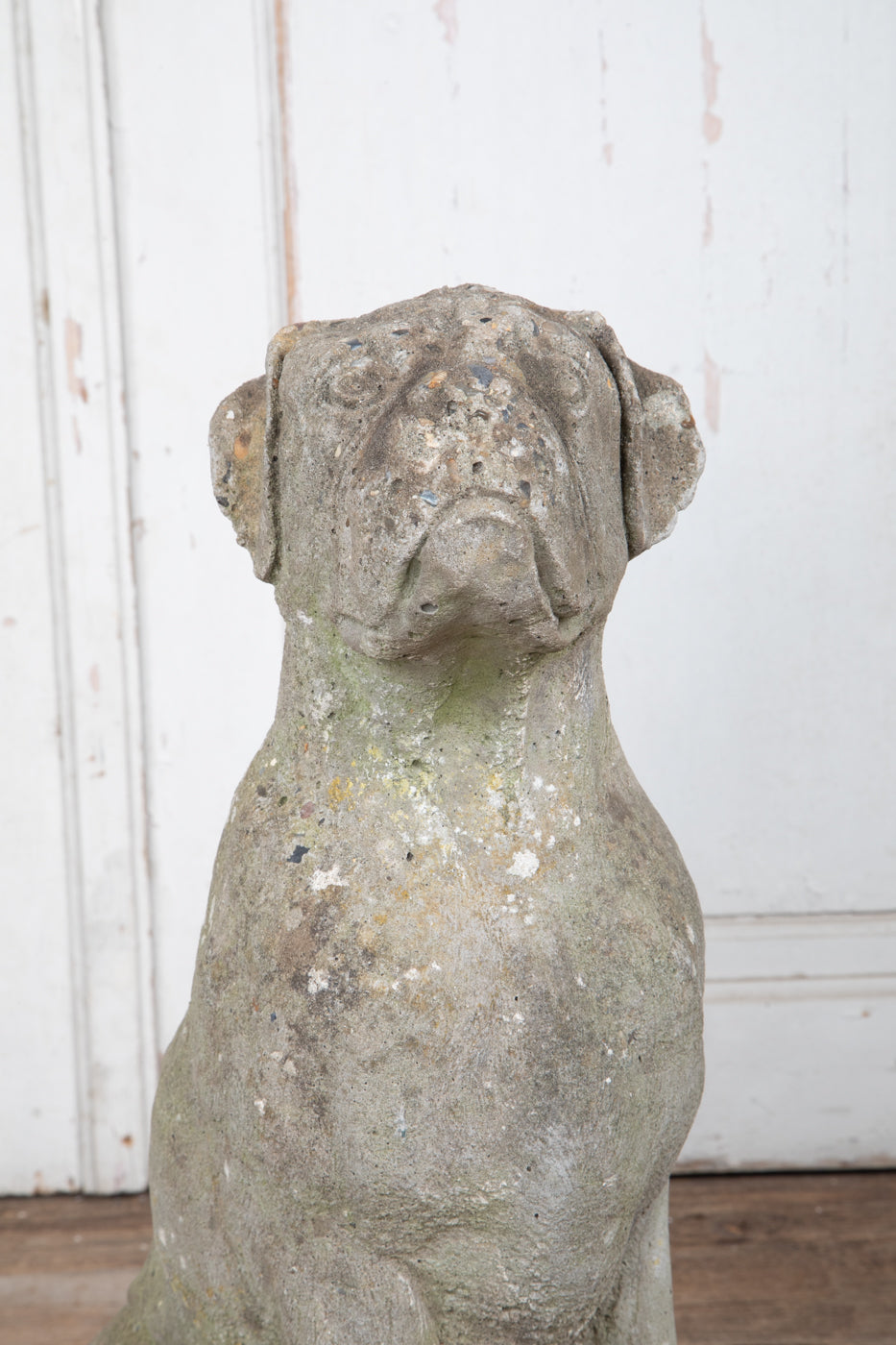 Concrete Boxer Large Hound Sculpture