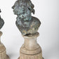 19th Century French Bronze Cherub on Stone Plinth