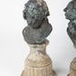 19th Century French Bronze Cherub on Stone Plinth