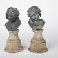 19th Century French Bronze Cherub on Stone Plinth