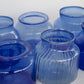 Blue Glass Jar - Short with 6" Opening