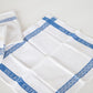 Blue and White French Linen Towel 1920