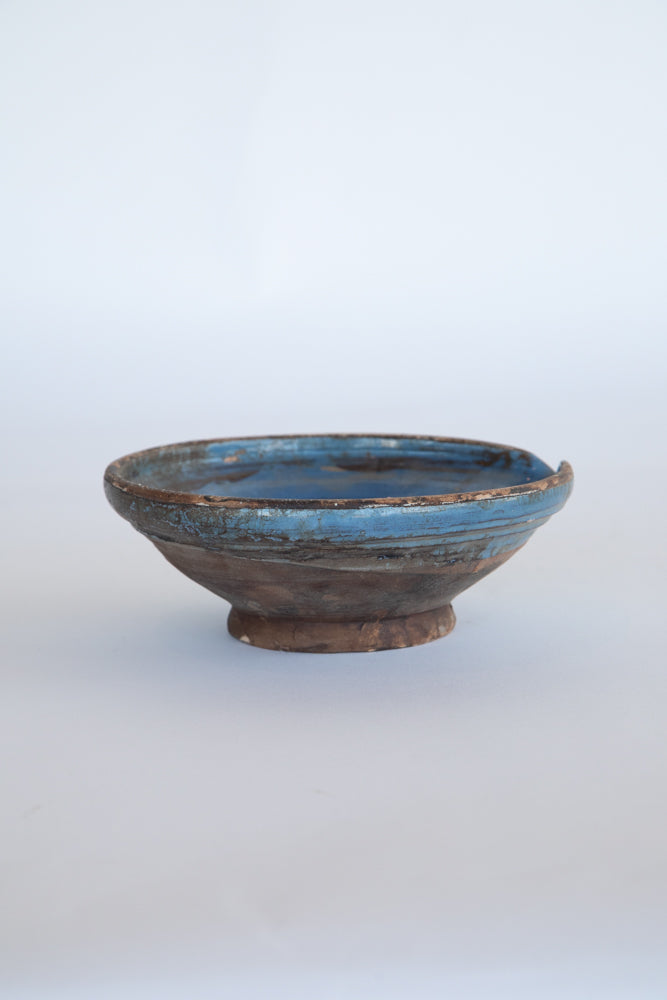 Large Blue Pottery Bowl