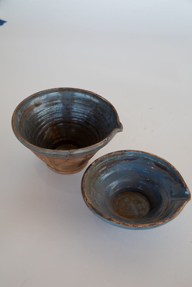 Large Blue Pottery Bowl