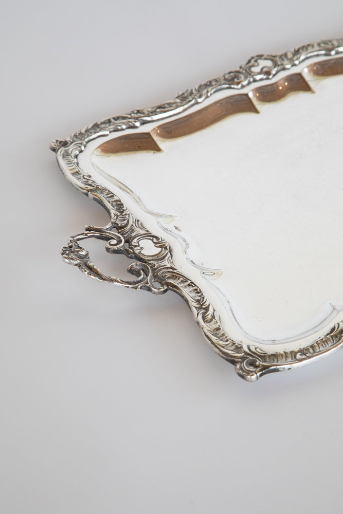 Shaped Gallery Tray UK 1890 Silver Plated