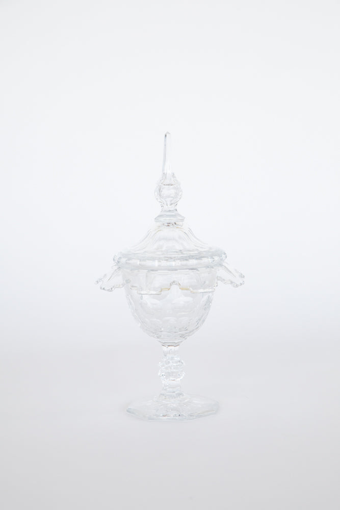 Dutch Cut Glass Lidded Jar Circa 1880