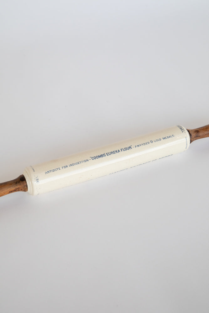 Edwardian Advertising Ironstone Rolling Pin