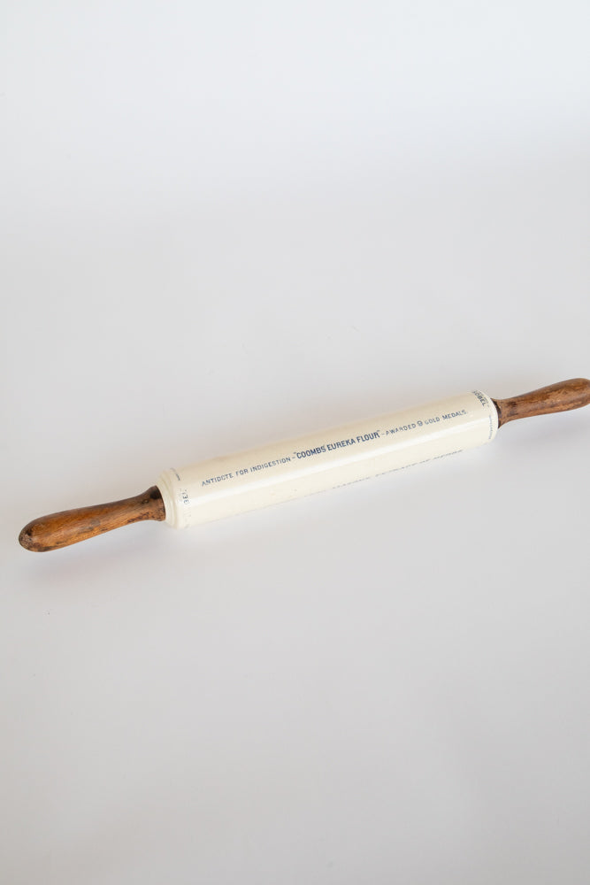 Edwardian Advertising Ironstone Rolling Pin