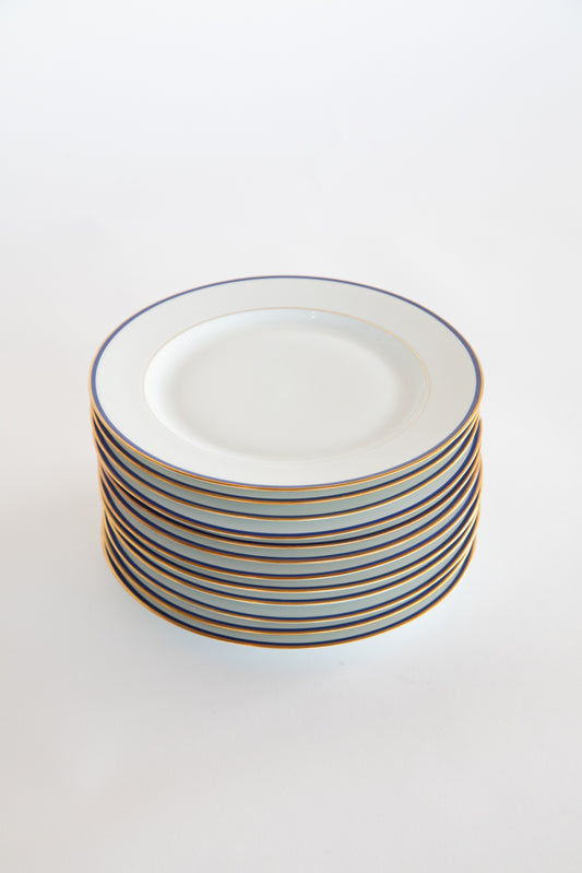 Limoge Salad Plate Blue and White