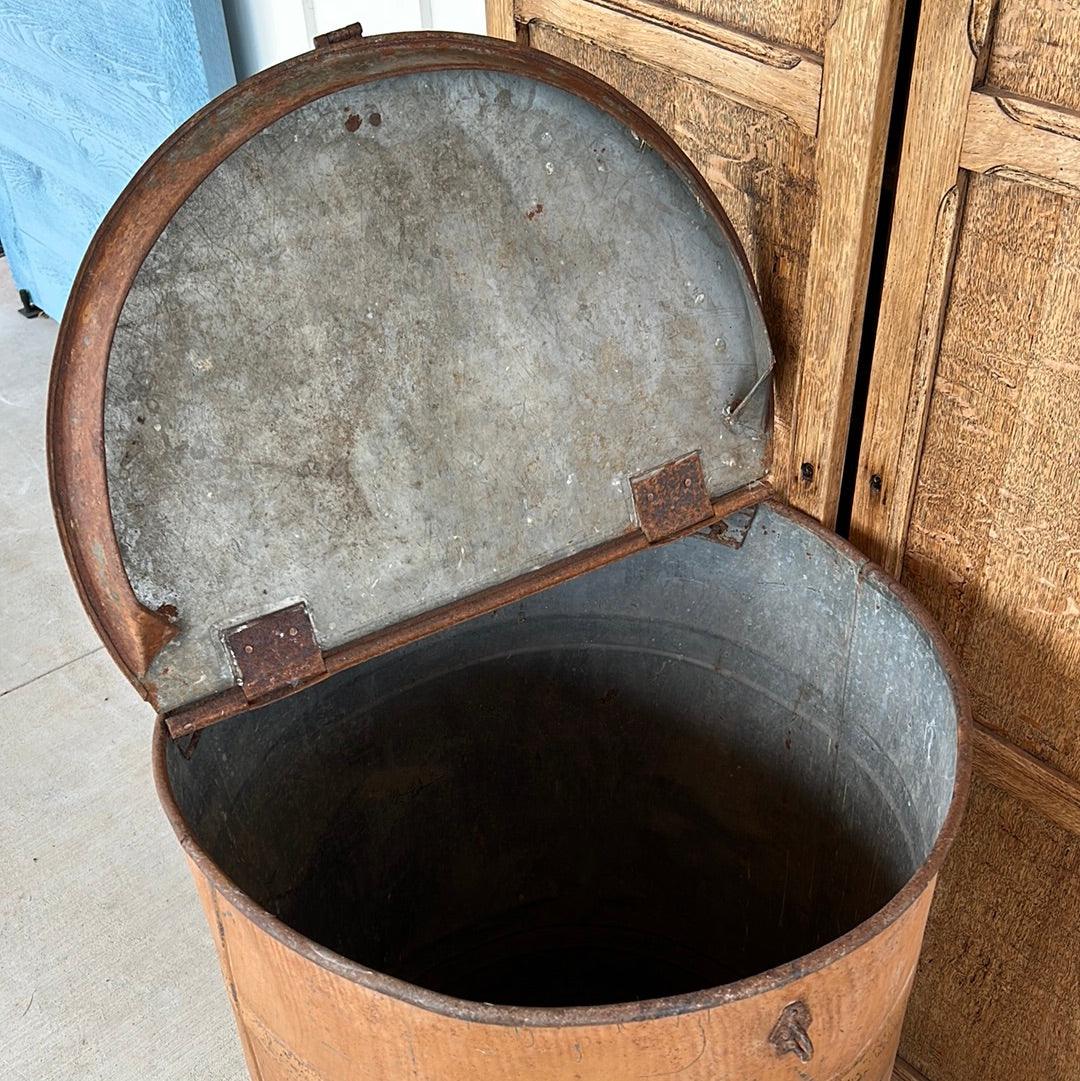 Large Metal Flour Bin - The White Barn Antiques