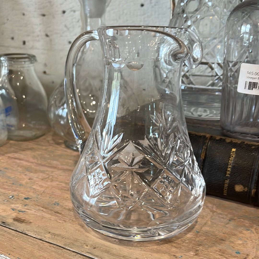 Glass Cut Jug - The White Barn Antiques